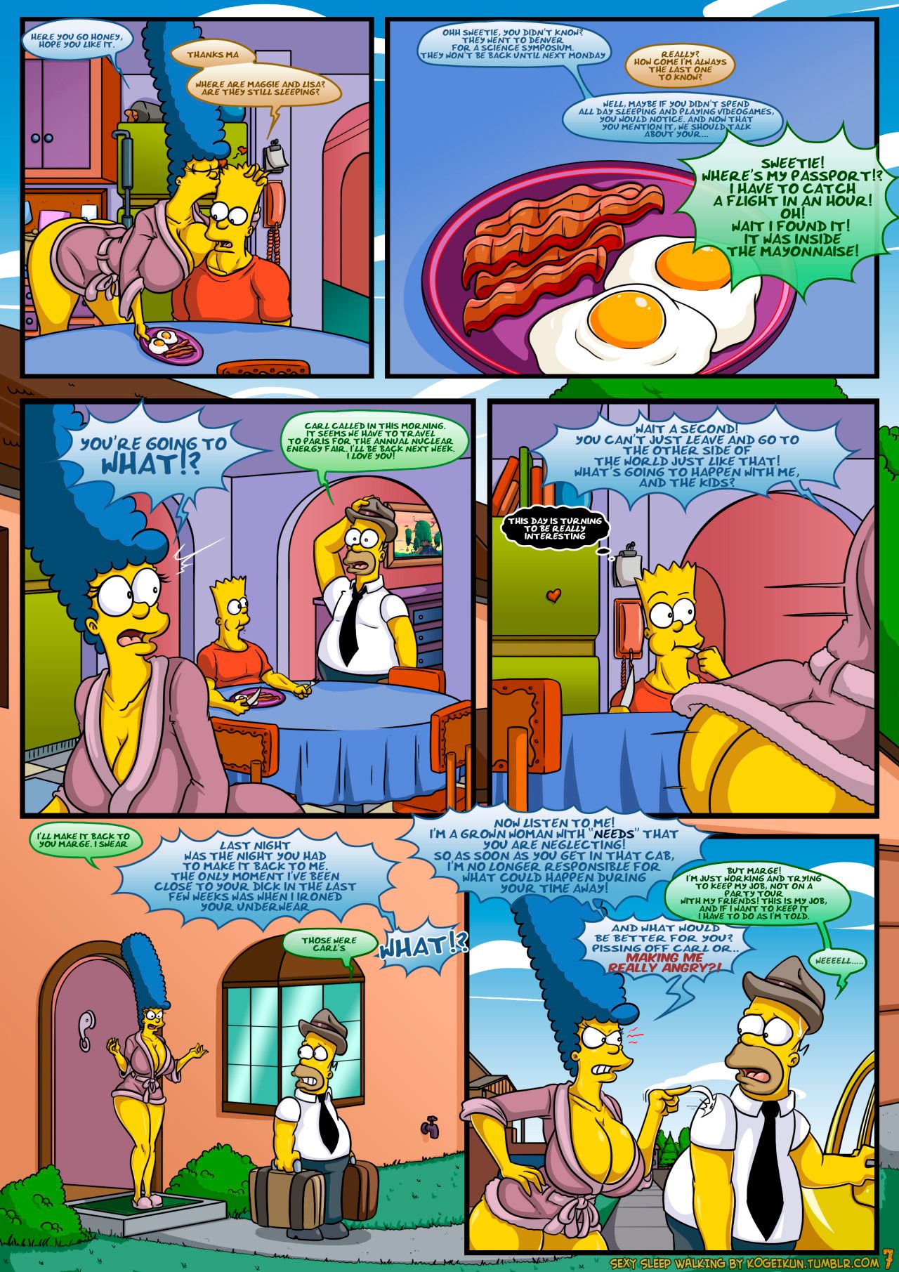 Marge Simpson Bart Sex Comic - Marge Simpson - Sexy Sleep Walking - TeenSpiritHentai